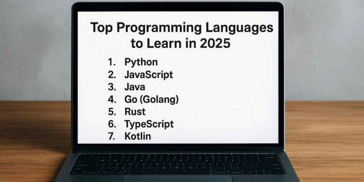 Top Programming Languages to Learn in 2025